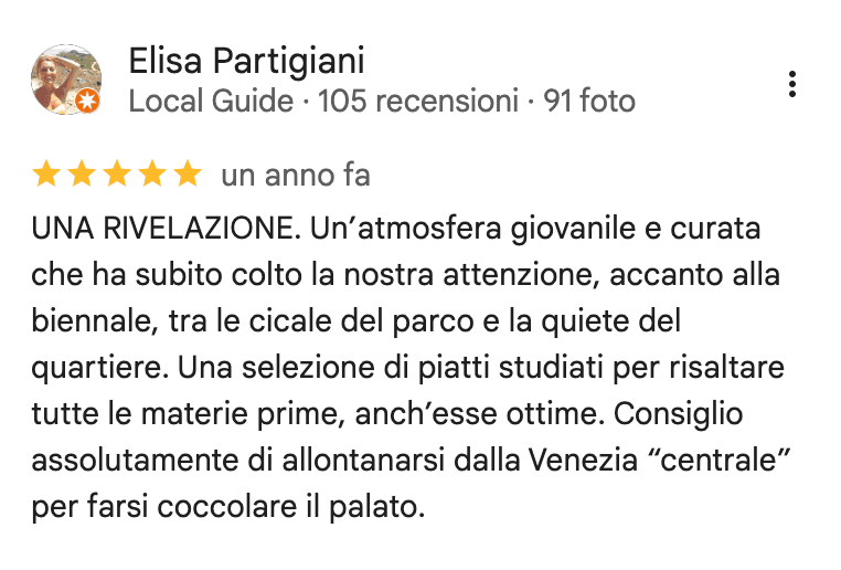 Recensione del ristorante