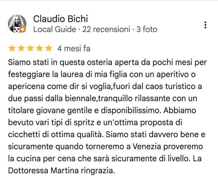 Recensione del ristorante